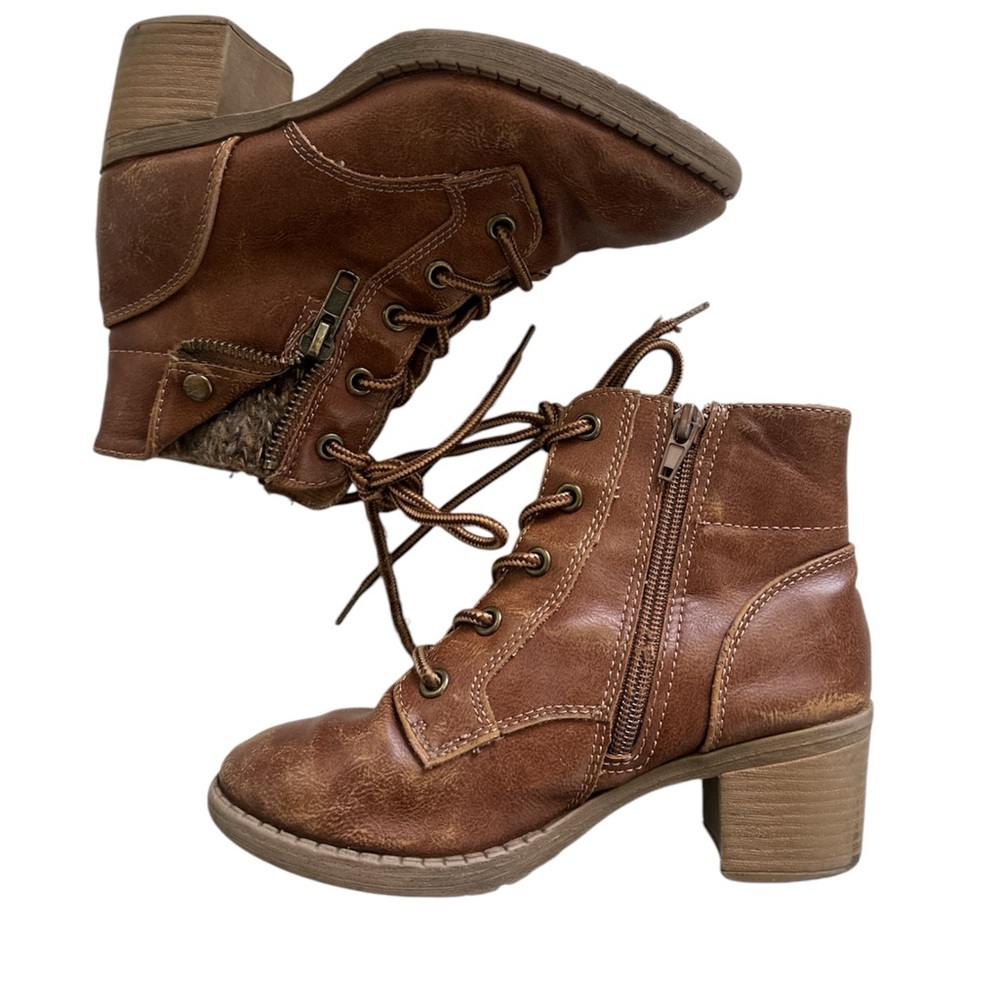 Jellypop kid’s girls brown heeled boots size 1